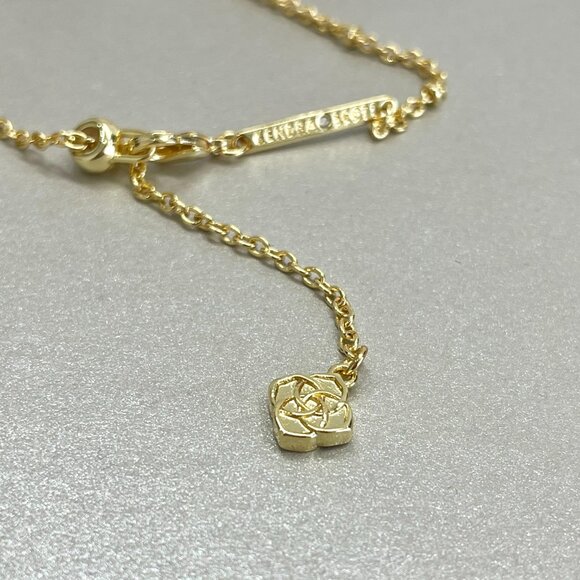 Kendra Scott Pumpkin Gold Short Pendant Necklace in Orange - Picture 6 of 6